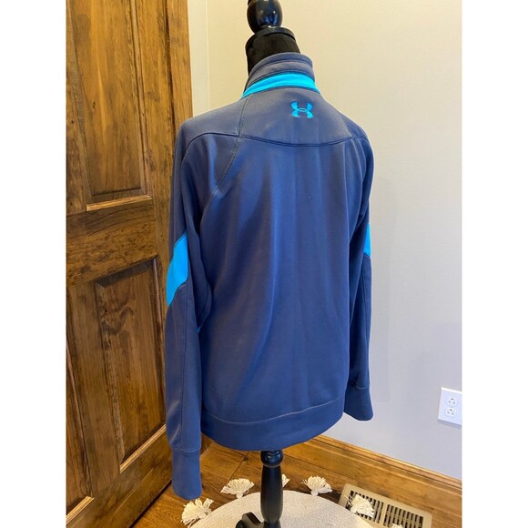 Under Armour Womens Gray & Turquoise Athletic Jacket Sz Large Sporty Athleisure - Picture 5 of 12